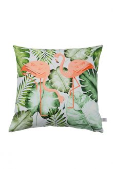 Flamingo, Kissen, Dschungelmotive, Blätter, Designerkissen