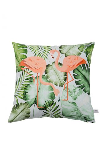 Flamingo, Kissen, Dschungelmotive, Blätter, Designerkissen